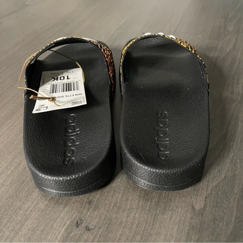 Adidas Messi Adilette Kids Shower Slide Sandals size 10 NWT